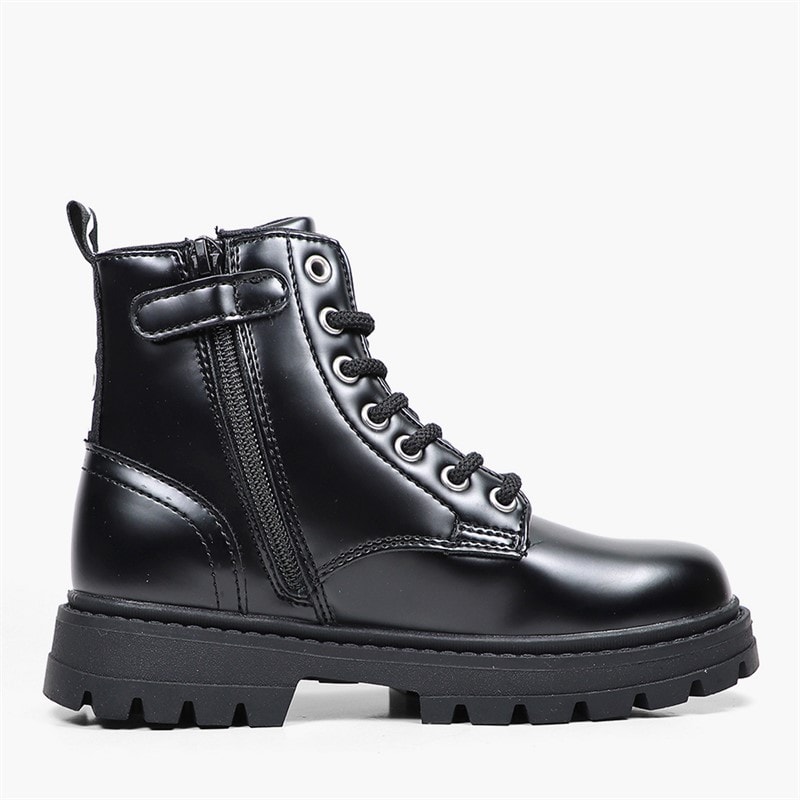 Levi's Girls Pasadena Refresh Boots Black Shiny 2459 - Image 4