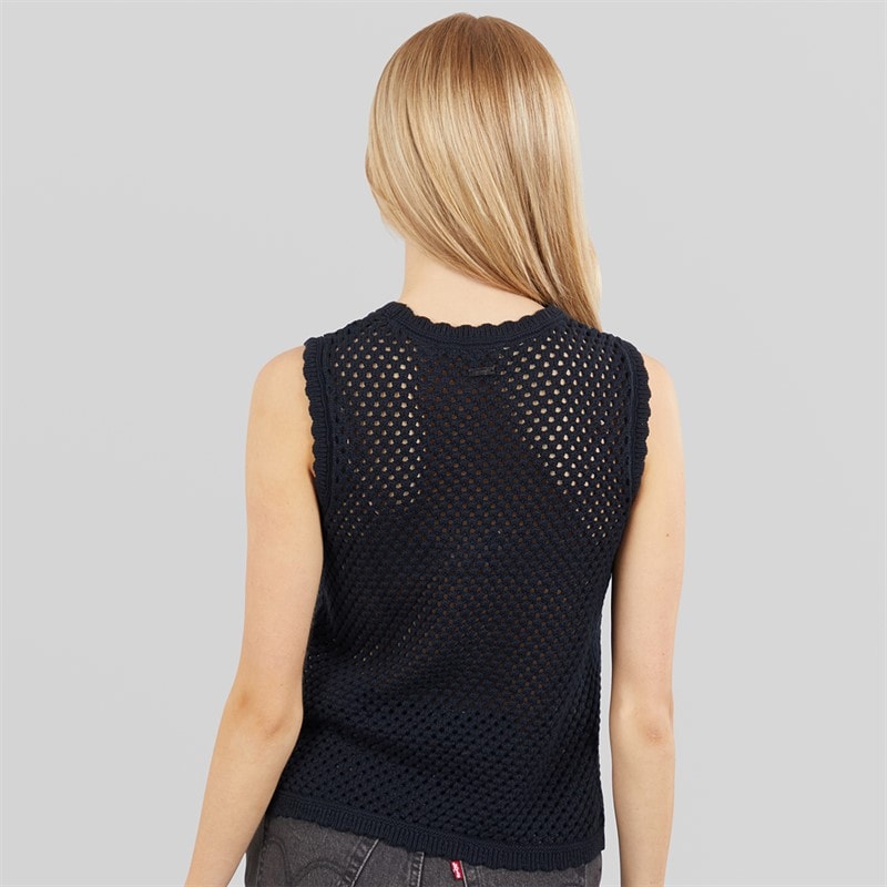 Levi's Womens Adrienne Crochet Tank Anthracite Night - Image 2