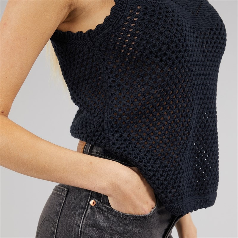 Levi's Womens Adrienne Crochet Tank Anthracite Night - Image 3