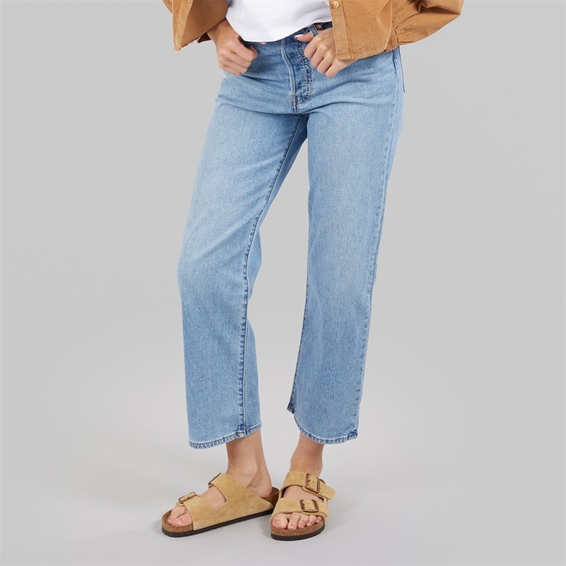 Levi's Womens Ribcage Straight Leg Jeans Cool Winner