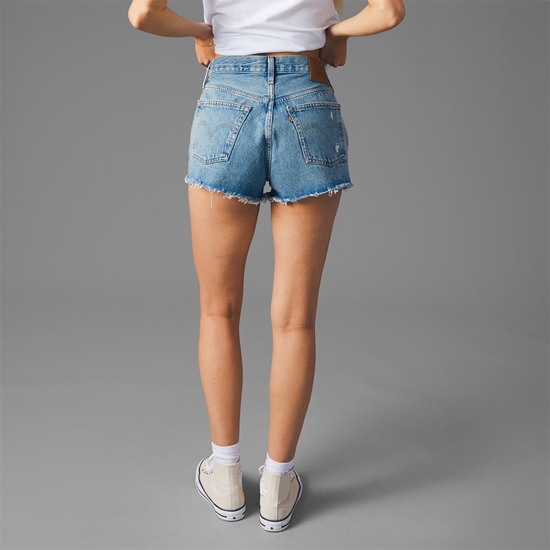 Levi's Womens 501 Original Denim Shorts Vague Finish - Image 2