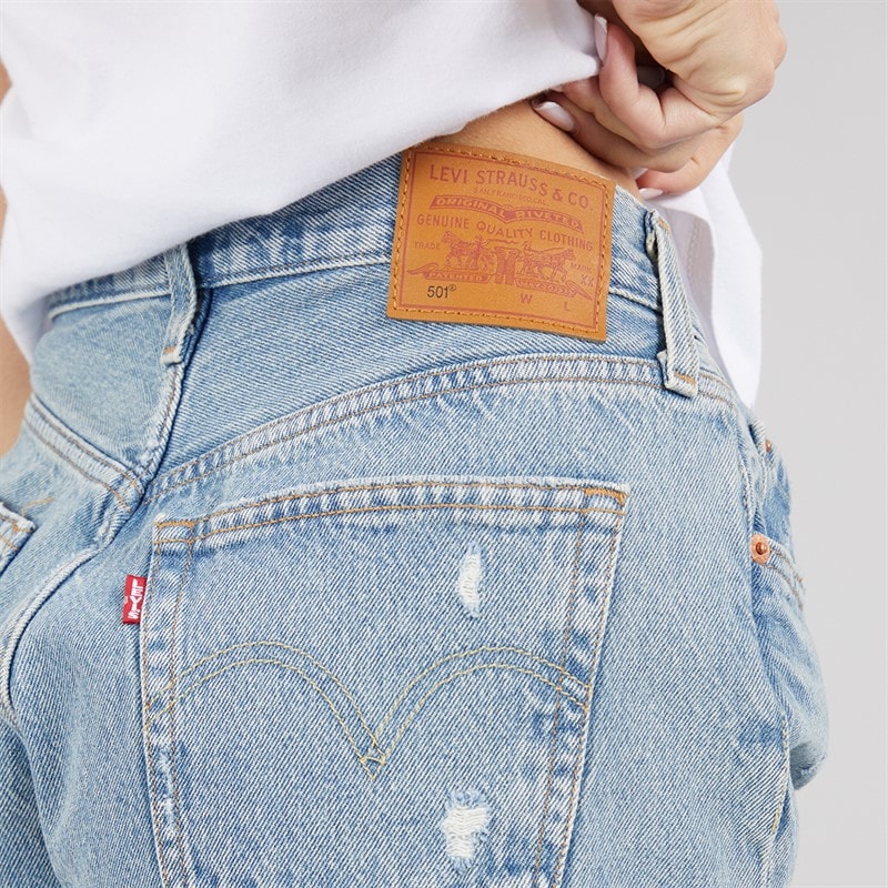Levi's Womens 501 Original Denim Shorts Vague Finish - Image 3