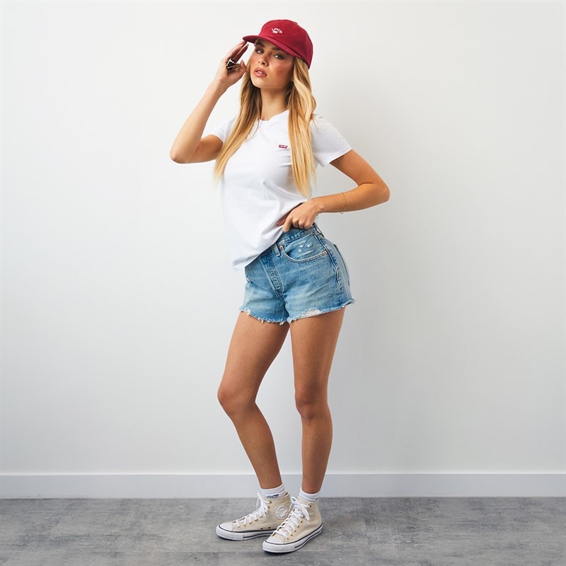 Levi's Womens 501 Original Denim Shorts Vague Finish - Image 4