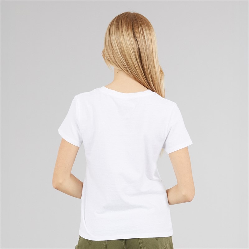 Levi's Womens Perfect Slub V-Neck T-Shirt Bright White - Image 2