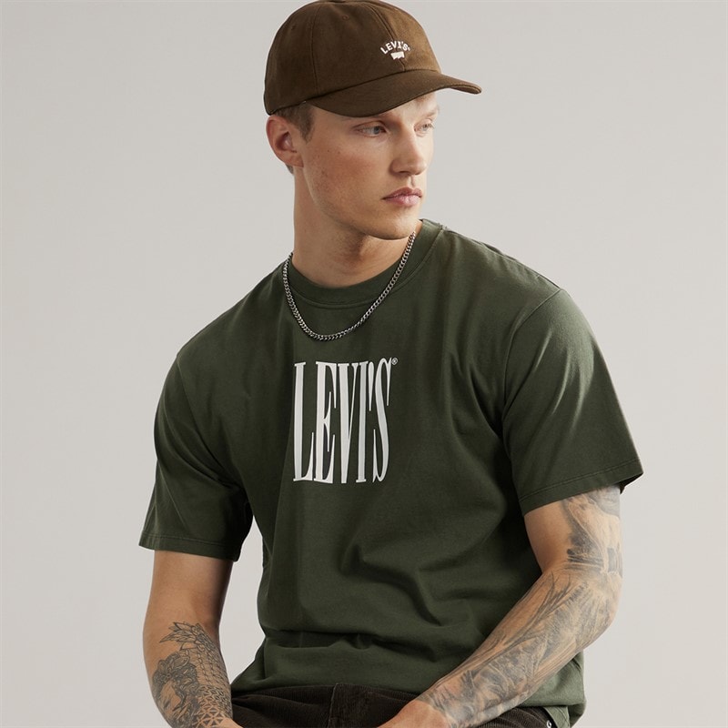 Levi's Mens Vintage Fit T-Shirt Stretched Serif 1 Kambaba - Image 1