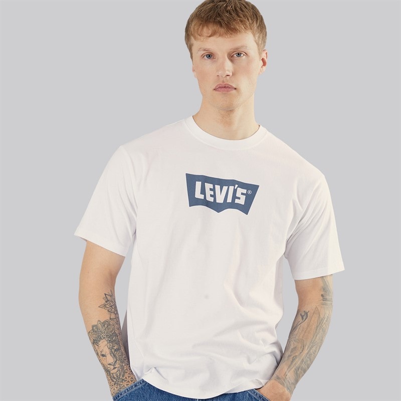 Levi's Mens Vintage Graphic T-Shirt Vintage Indigo Bw White - Image 1