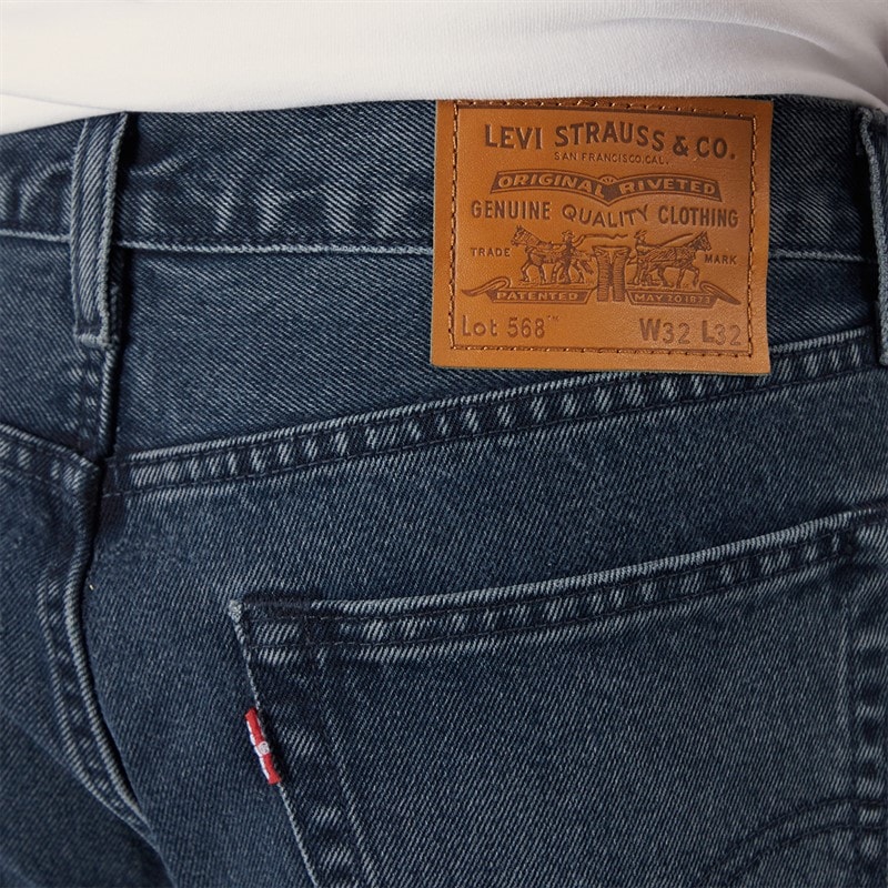 Levi's Mens 568 Loose Straight Fit Jeans The Midnight Blues Show - Image 3