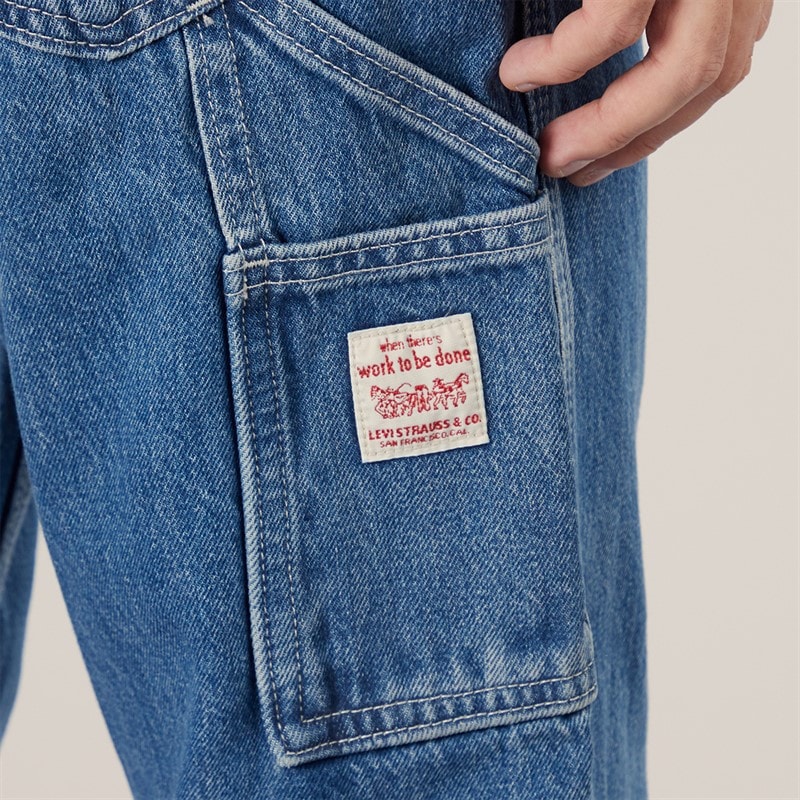 Levi's Mens 568 Loose Fit Carpenter Jeans Safe In Charm - Image 4