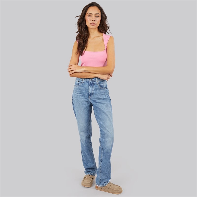 Levi's Womens 724 High Rise Straight Fit Jeans Kick Start - Image 4