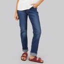 Levi's Womens 724 High Rise Straight Fit Jeans Blue Wave Dark
