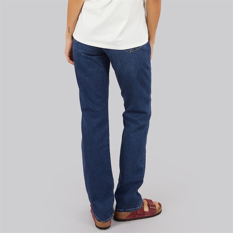 Levi's Womens 724 High Rise Straight Fit Jeans Blue Wave Dark - Image 2