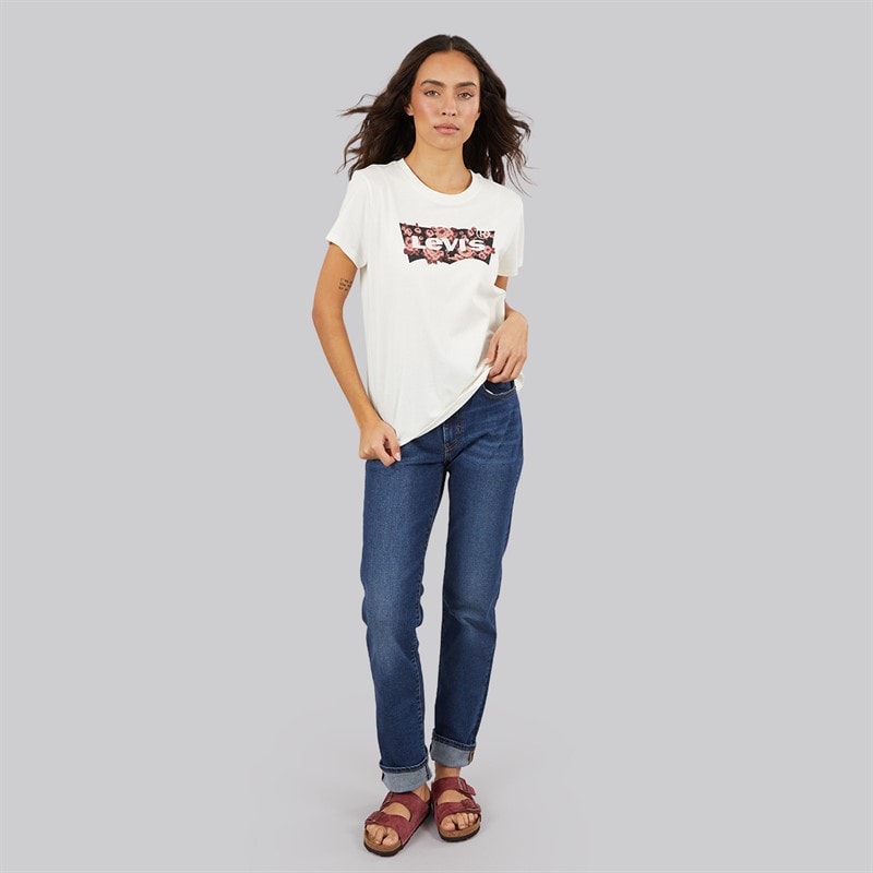 Levi's Womens 724 High Rise Straight Fit Jeans Blue Wave Dark - Image 4