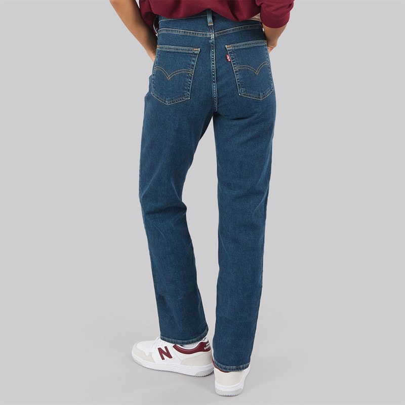Levi's Womens 724 High Rise Straight Fit Jeans Torn Ball Gown - Image 2