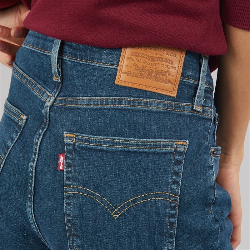 Levi's Womens 724 High Rise Straight Fit Jeans Torn Ball Gown - Image 3