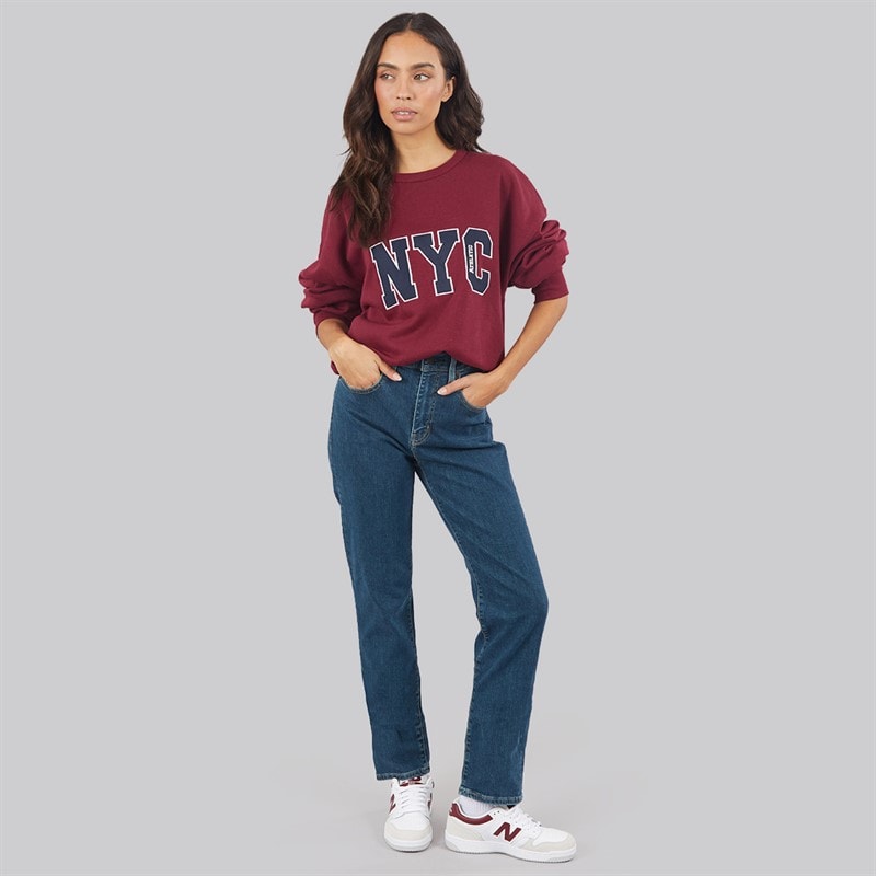 Levi's Womens 724 High Rise Straight Fit Jeans Torn Ball Gown - Image 4