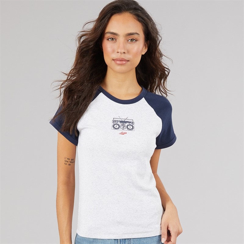 Levi's Womens Riley Raglan T-Shirt Navy Blazer - Image 3