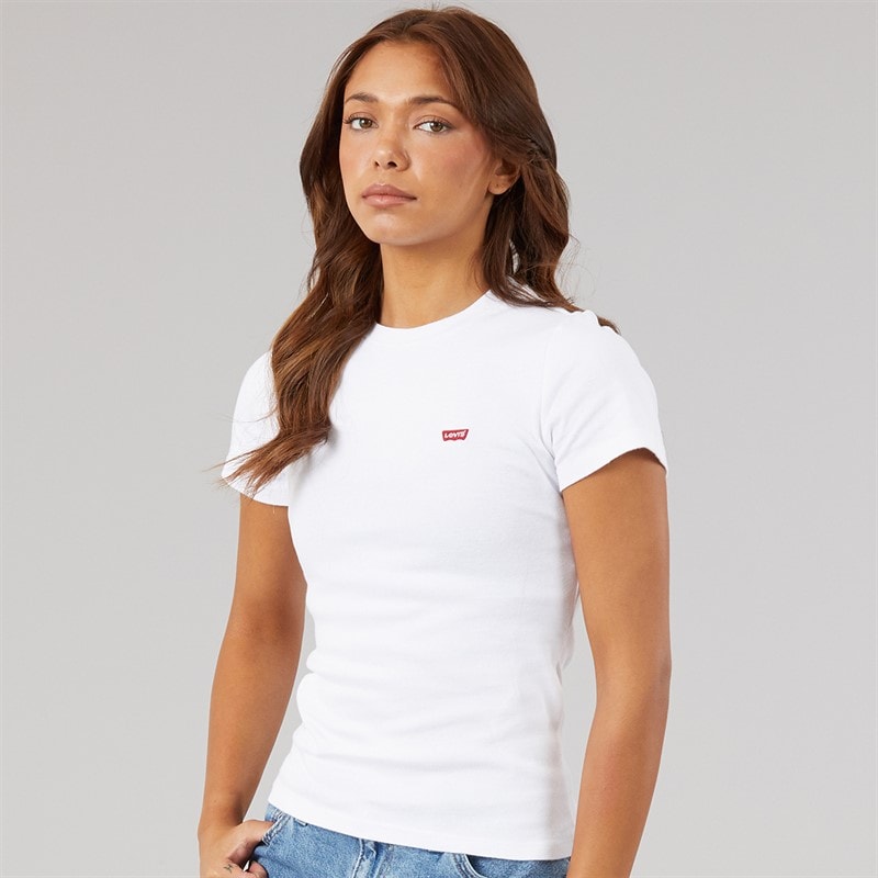 Levi's Womens Essential T-Shirt White - Image 3