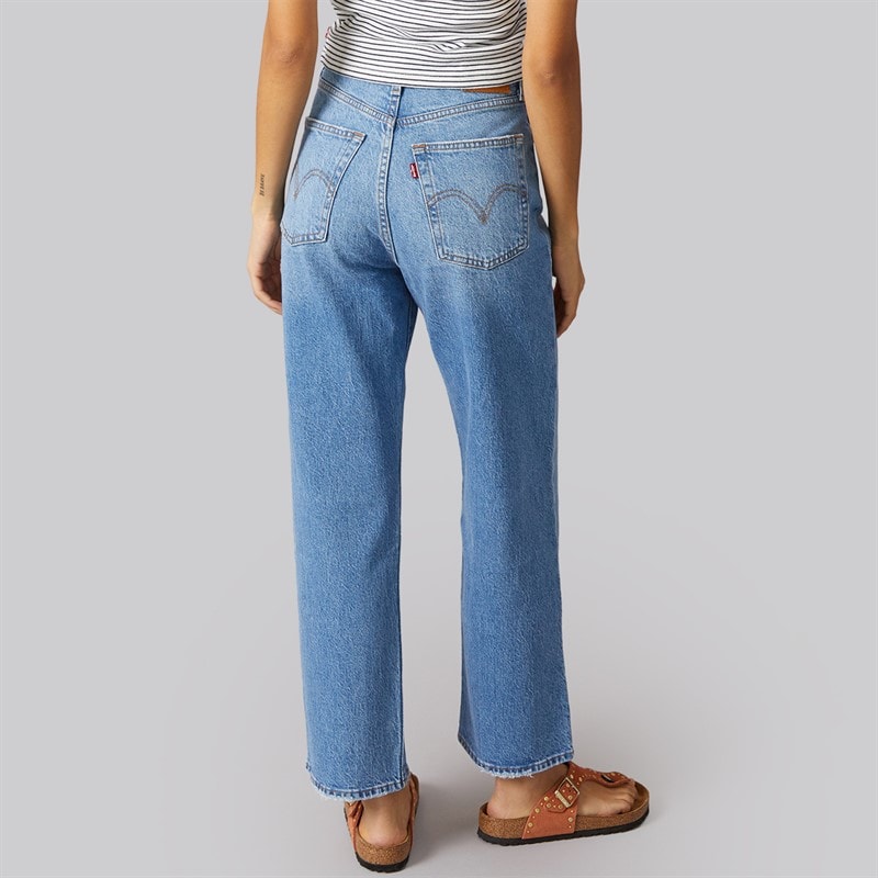 Levi's Womens Ribcage Straight Leg Jeans Dance Around - Image 2