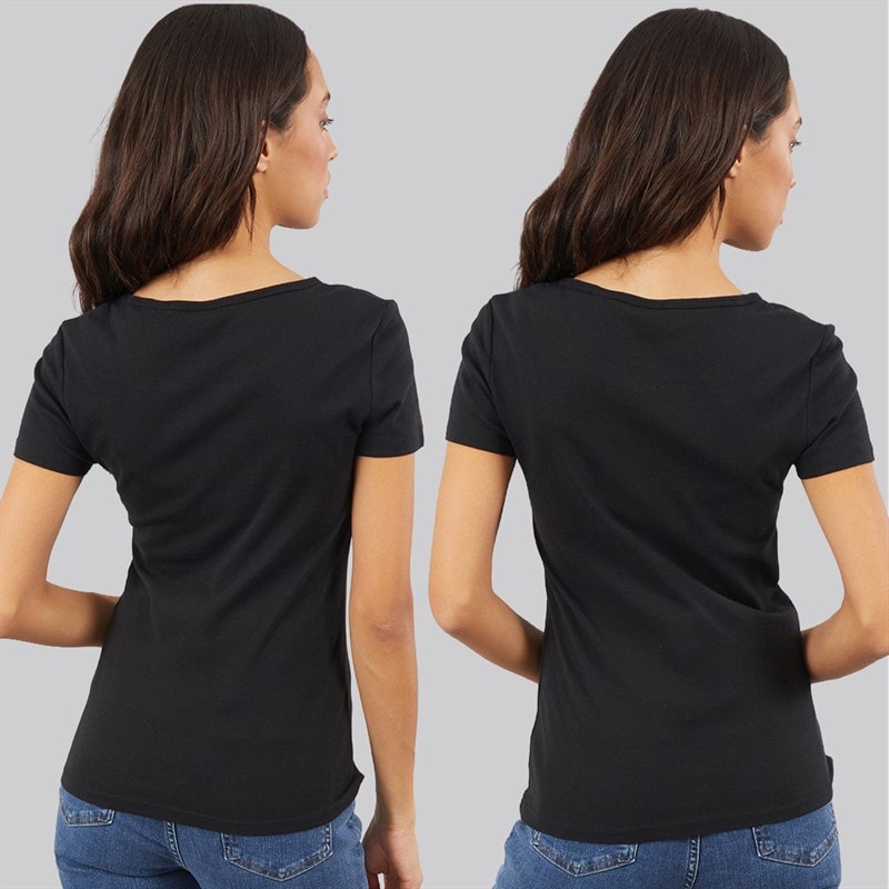 Levi's Womens Two Pack Crew Neck T-Shirts Mineral Black - Image 2
