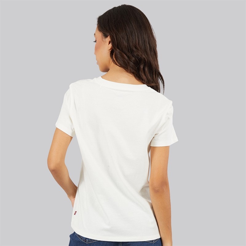 Levi's Womens The Perfect Tee T-Shirt Gab Rose Bw Fill Egret - Image 2