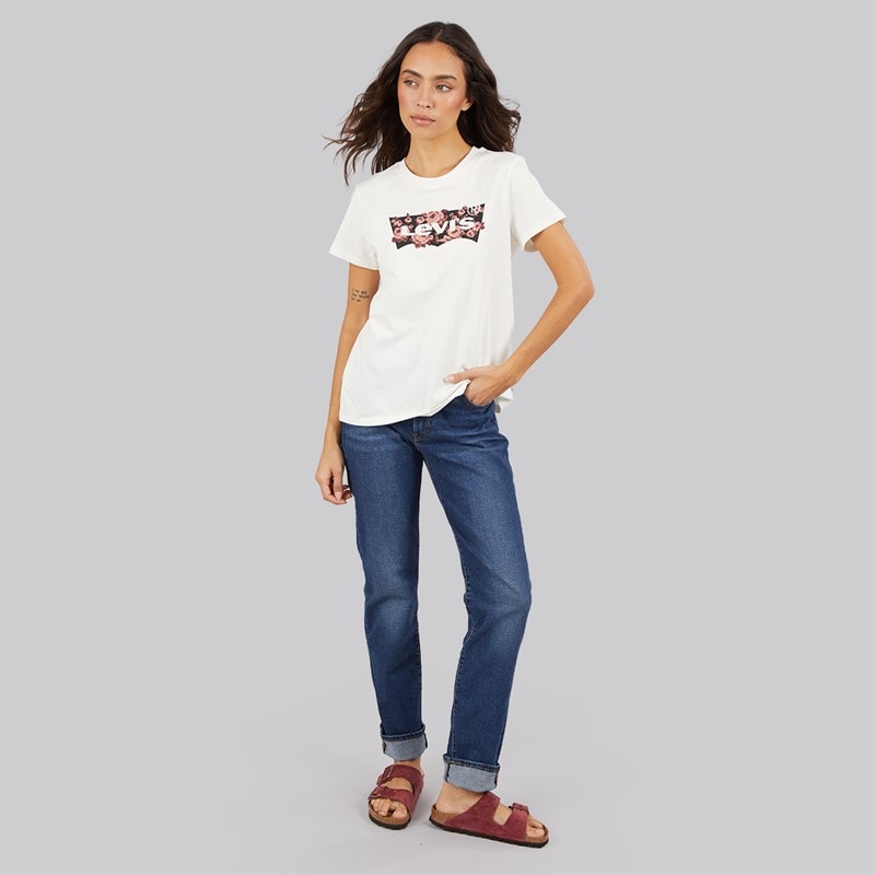 Levi's Womens The Perfect Tee T-Shirt Gab Rose Bw Fill Egret - Image 4