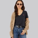 Levi's Womens Perfect V-Neck T-Shirt Caviar