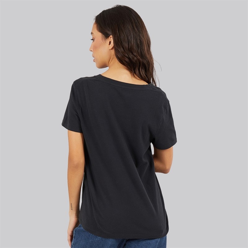 Levi's Womens Perfect V-Neck T-Shirt Caviar - Image 2