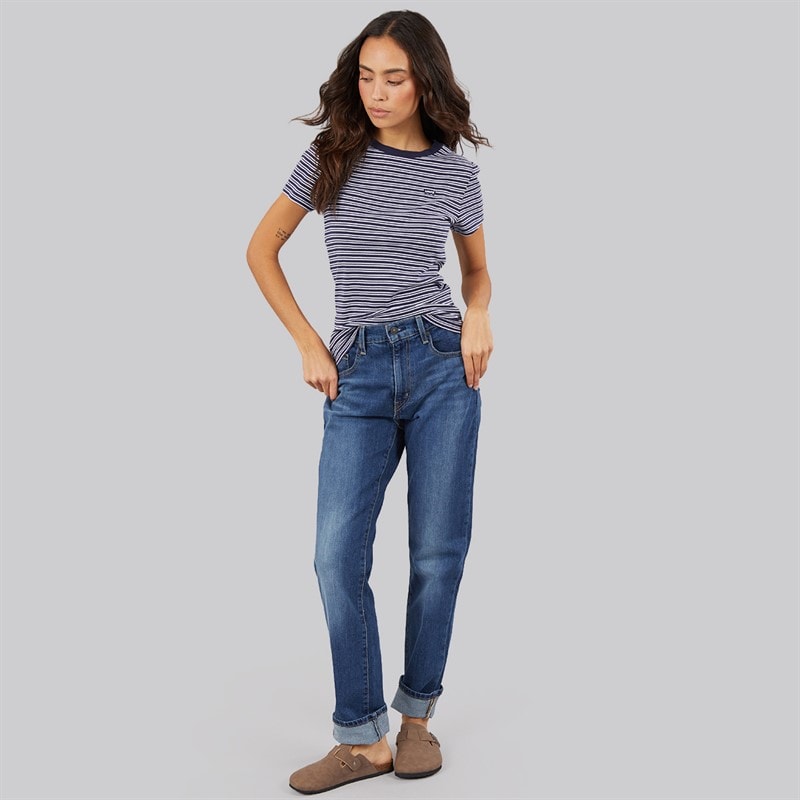 Levi's Womens Essential T-Shirt Mila Stripe Peacoat - Image 4