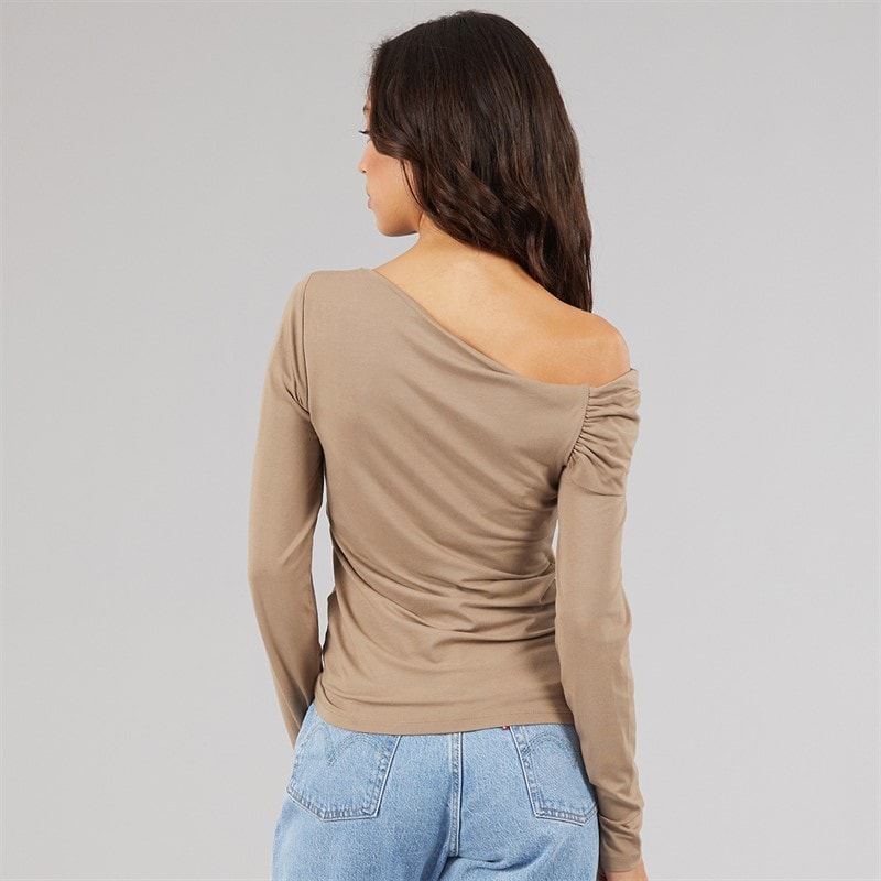 Levi's Womens Clara Off Shoulder Top Pine Bark - Image 2