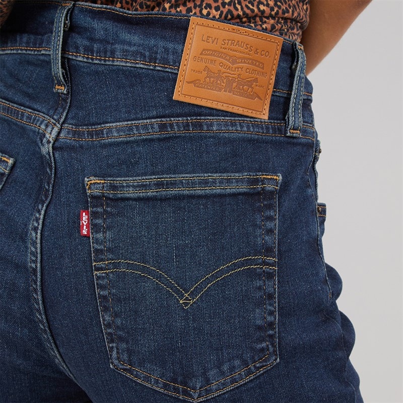Levi's Womens 724 High Rise Straight Fit Jeans Blue Swell - Image 5