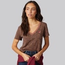 Levi's Womens Perfect V-Neck T-Shirt Leopard