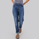Levi's Womens 724 High Rise Straight Fit Jeans Damaged Stats