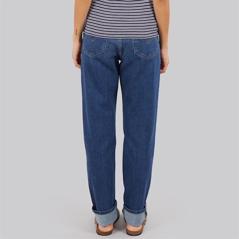 Levi's Womens 724 High Rise Straight Fit Jeans Damaged Stats - Image 2