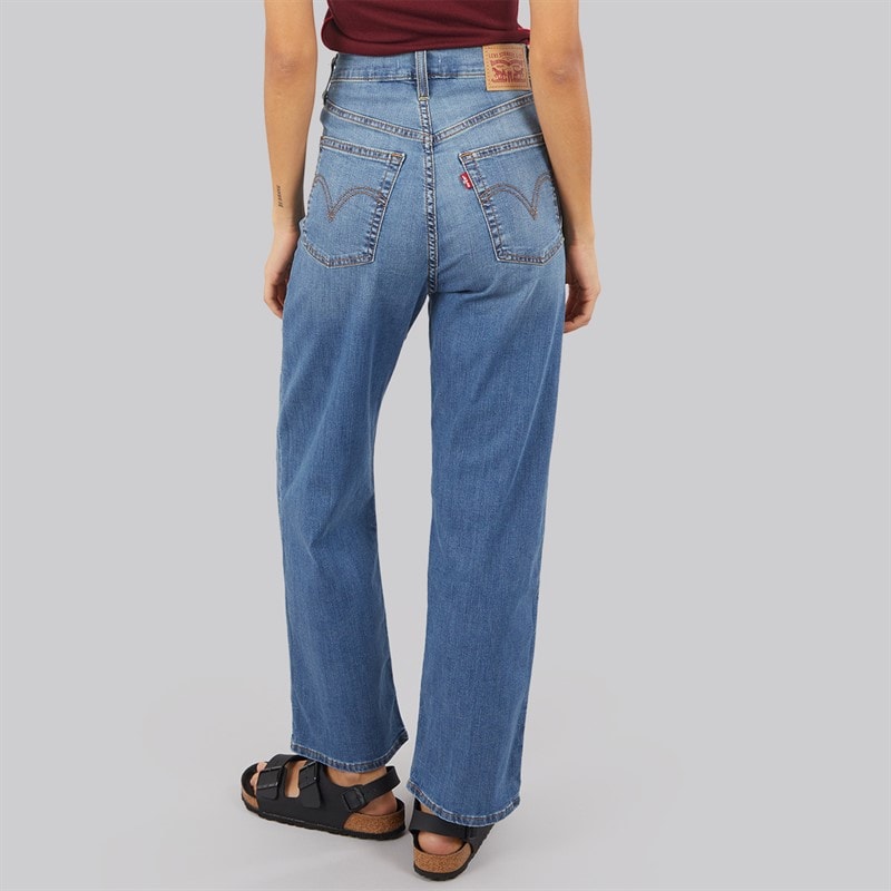 Levi's Womens Ribcage Straight Leg Jeans Curious Cool - Image 2