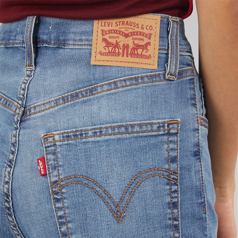 Levi's Womens Ribcage Straight Leg Jeans Curious Cool - Image 3