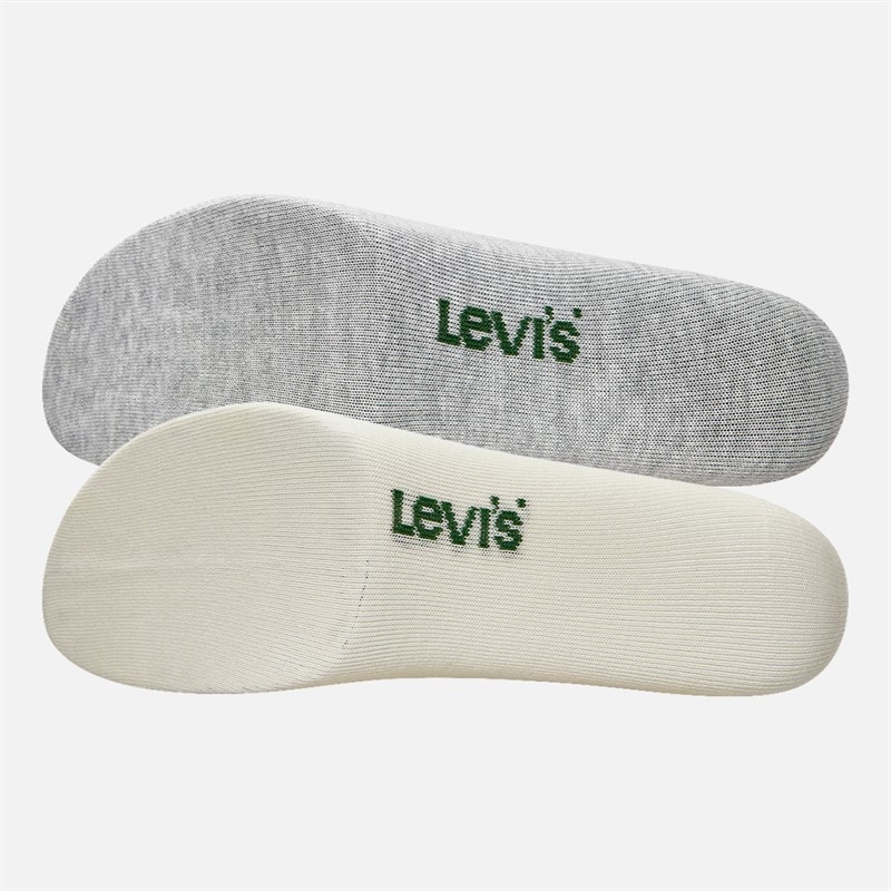 Levi's Mens Levis Short Cut Stripe Two Pack Ankle Socks White/Green - Image 3