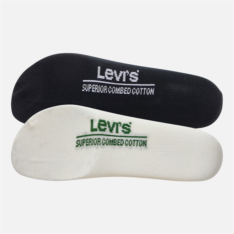 Levi's Mens Levis Low Cut Four Pack Trainer Socks Black/White - Image 2