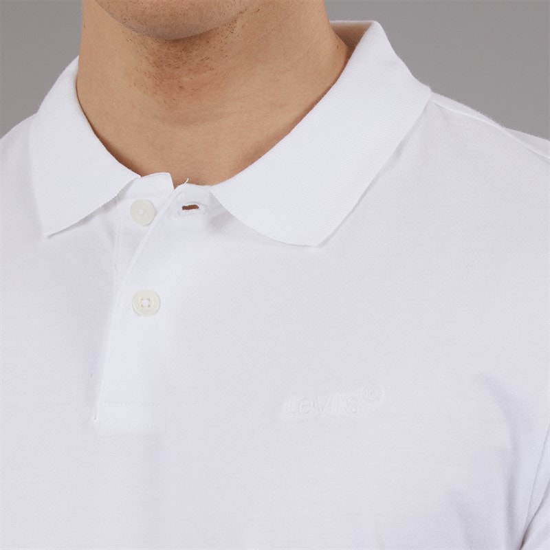 Levi's Mens Authentic Polo Shirt Bright White - Image 3