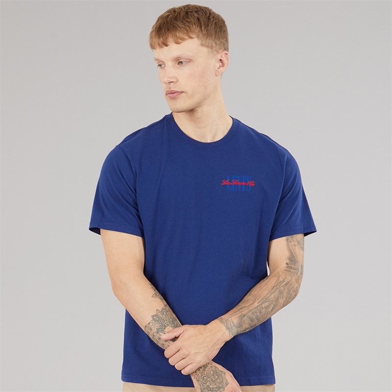Levi's Mens Relaxed Fit T-Shirt Serif 6 Blue - Image 3