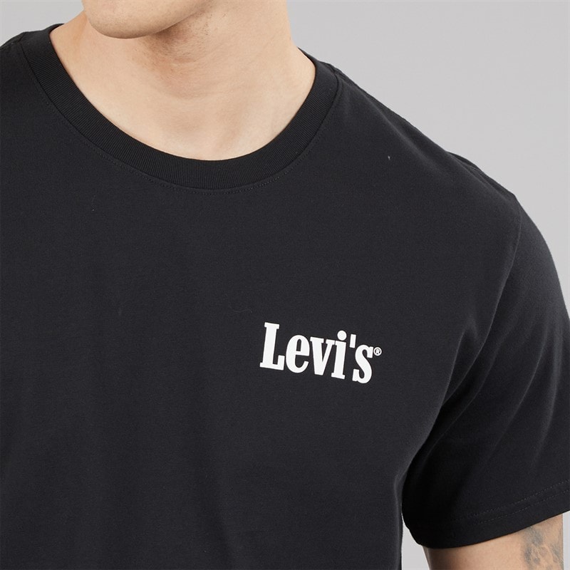 Levi's Mens Relaxed Fit T-Shirt Glizzn N The Sun Jet Black - Image 5