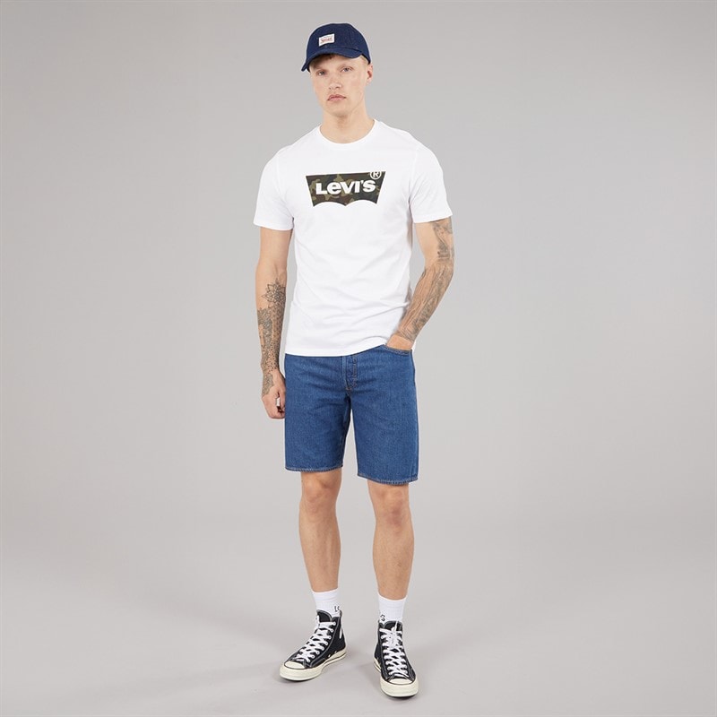 Levi's Mens Housemark Graphic T-Shirt Fill White
