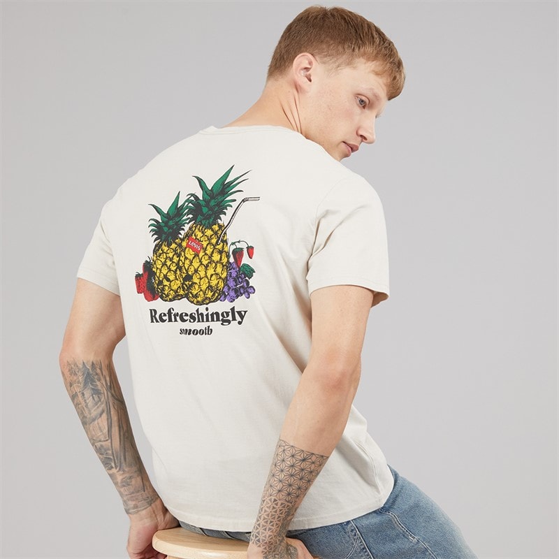 Levi's Mens Relaxed Fit T-Shirt Coastal Creative Fresh And Smooth Pumice Stone - Image 1