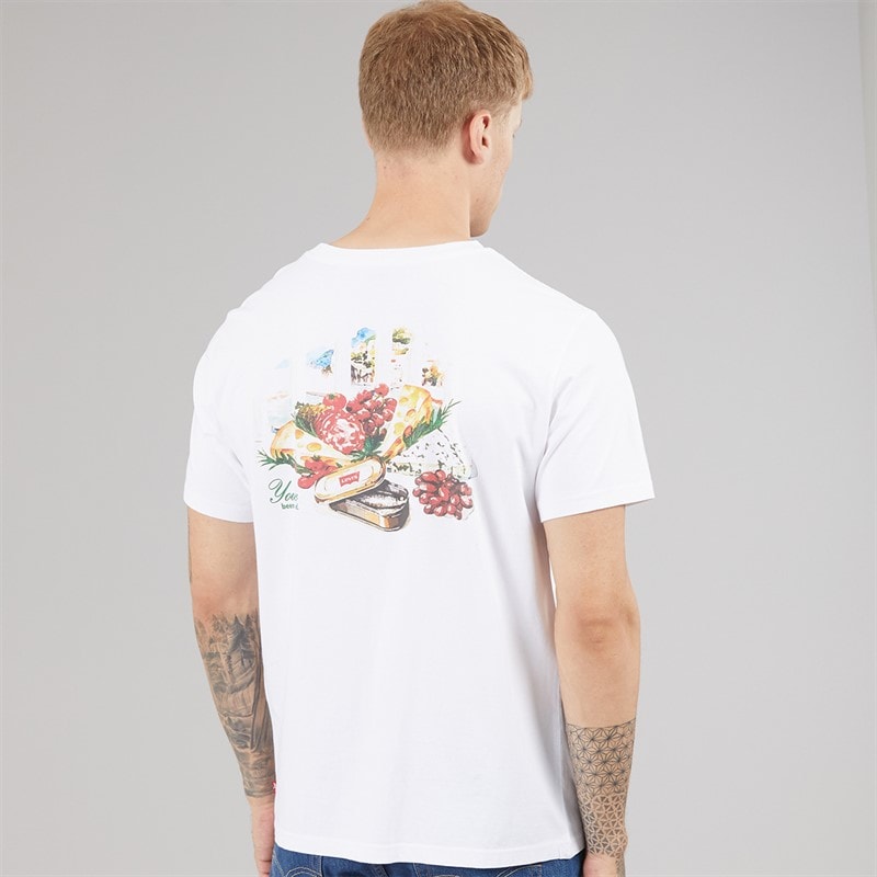 Levi's Mens Relaxed Fit T-Shirt Coastal Creative Delights White Plus - Image 3