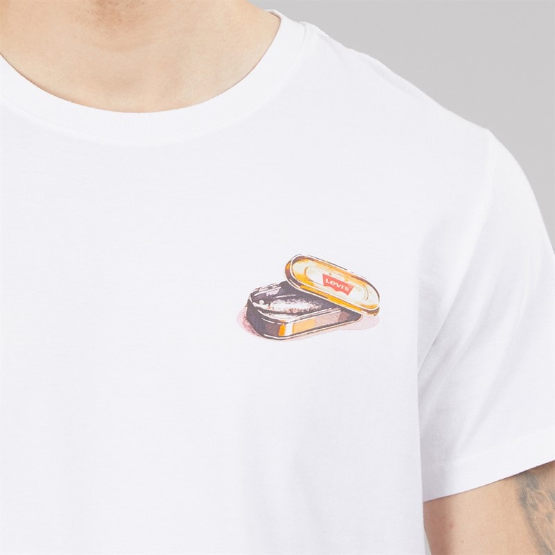 Levi's Mens Relaxed Fit T-Shirt Coastal Creative Delights White Plus - Image 5