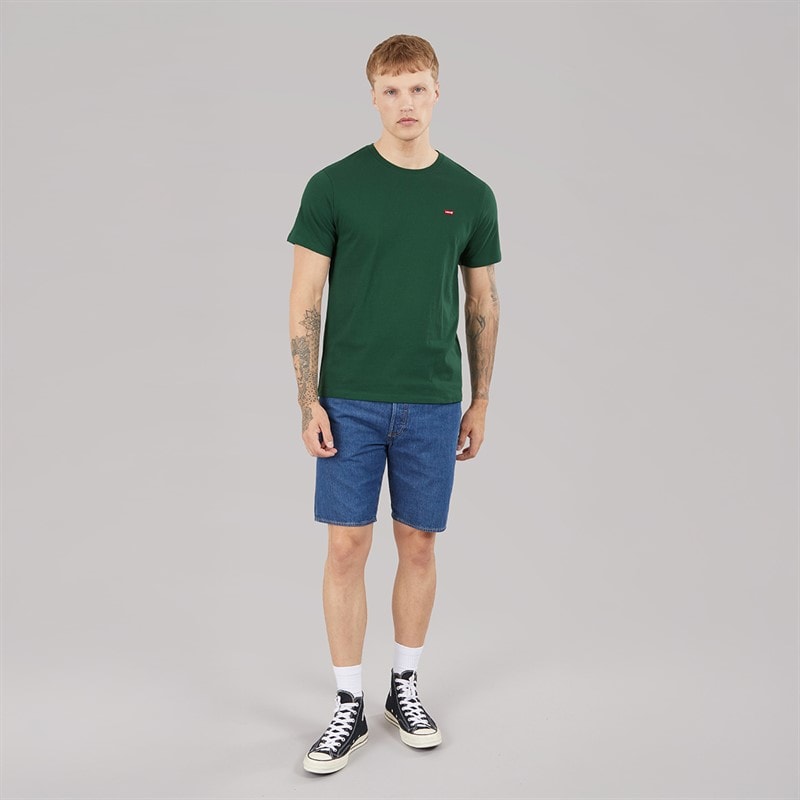 Levi's Mens Original Housemark T-Shirt Dark Green - Image 4