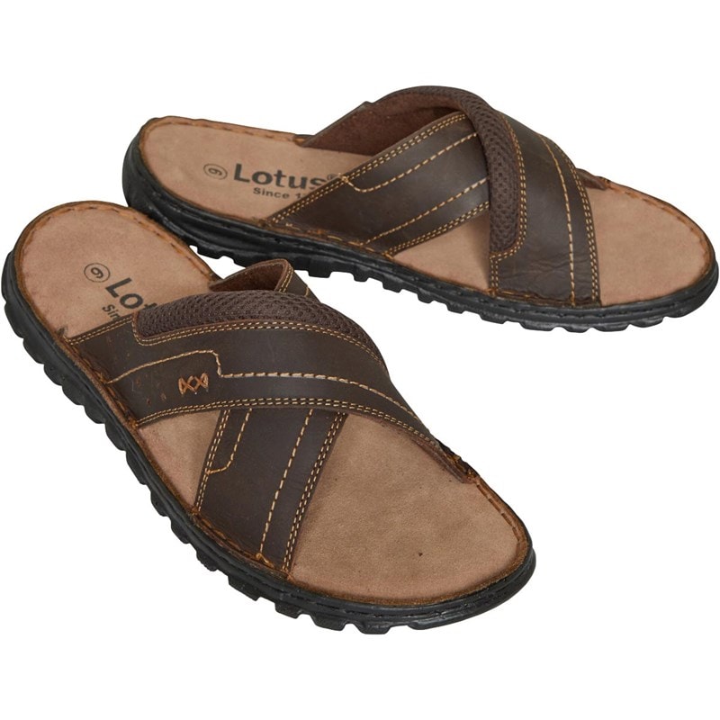 Lotus Mens Mikey Sandals Brown