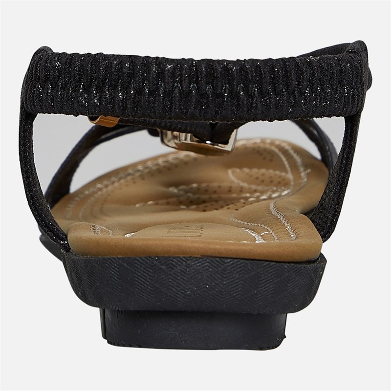 Lotus Womens Rennes Sandals Black - Image 4