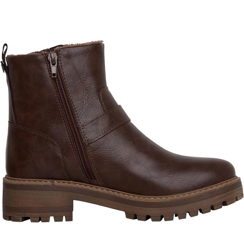 Lotus Womens Jagger Buckle Ankle Boots Brown - Image 5