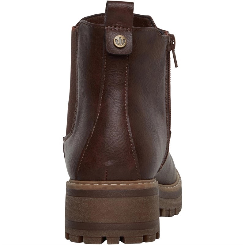 Lotus Womens Lottie Chelsea Boots Brown - Image 3