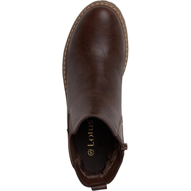 Lotus Womens Lottie Chelsea Boots Brown - Image 4